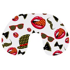 Lip Hat Vector Hipster Example Image Star Sexy Travel Neck Pillows by Mariart