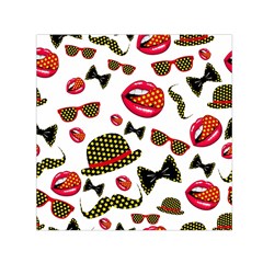 Lip Hat Vector Hipster Example Image Star Sexy Small Satin Scarf (square) by Mariart