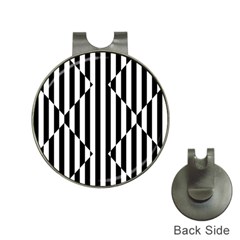 Optical Illusion Inverted Diamonds Hat Clips With Golf Markers