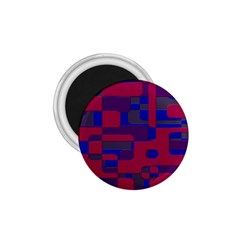 Offset Puzzle Rounded Graphic Squares In A Red And Blue Colour Set 1 75  Magnets