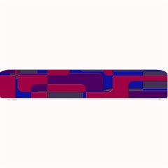 Offset Puzzle Rounded Graphic Squares In A Red And Blue Colour Set Small Bar Mats by Mariart