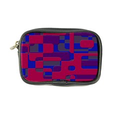 Offset Puzzle Rounded Graphic Squares In A Red And Blue Colour Set Coin Purse