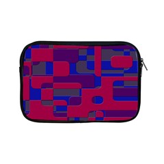 Offset Puzzle Rounded Graphic Squares In A Red And Blue Colour Set Apple Ipad Mini Zipper Cases by Mariart