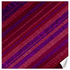 Maroon Striped Texture Canvas 16  X 16   by Mariart