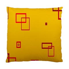 Overlap Squares Orange Plaid Red Standard Cushion Case (two Sides)