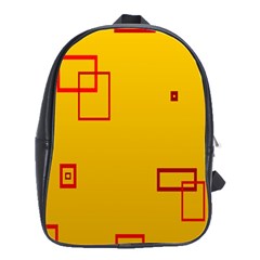 Overlap Squares Orange Plaid Red School Bags(large) 