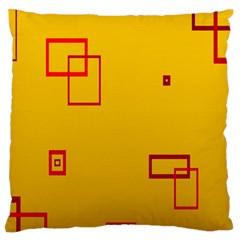 Overlap Squares Orange Plaid Red Standard Flano Cushion Case (one Side)