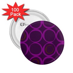 Original Circle Purple Brown 2 25  Buttons (100 Pack) 