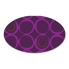 Original Circle Purple Brown Oval Magnet by Mariart
