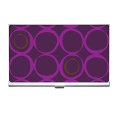 Original Circle Purple Brown Business Card Holders by Mariart