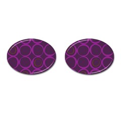 Original Circle Purple Brown Cufflinks (oval) by Mariart