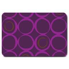 Original Circle Purple Brown Large Doormat  by Mariart