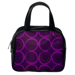 Original Circle Purple Brown Classic Handbags (one Side)