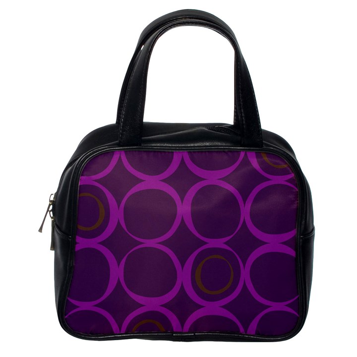 Original Circle Purple Brown Classic Handbags (One Side)