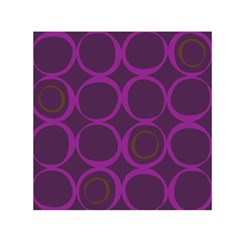 Original Circle Purple Brown Small Satin Scarf (square)