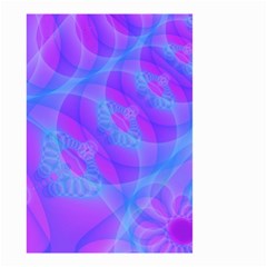 Original Purple Blue Fractal Composed Overlapping Loops Misty Translucent Small Garden Flag (two Sides)