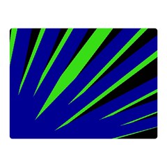 Rays Light Chevron Blue Green Black Double Sided Flano Blanket (mini)  by Mariart