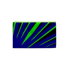 Rays Light Chevron Blue Green Black Cosmetic Bag (xs) by Mariart