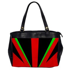 Rays Light Chevron Green Red Black Office Handbags