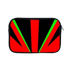 Rays Light Chevron Green Red Black Apple Ipad Mini Zipper Cases