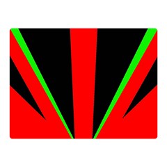 Rays Light Chevron Green Red Black Double Sided Flano Blanket (mini)  by Mariart