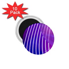 Rays Light Chevron Blue Purple Line Light 1 75  Magnets (10 Pack) 