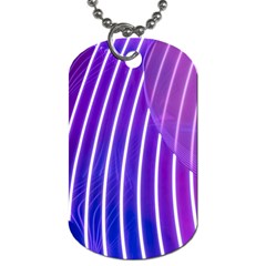 Rays Light Chevron Blue Purple Line Light Dog Tag (two Sides)