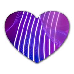 Rays Light Chevron Blue Purple Line Light Heart Mousepads by Mariart