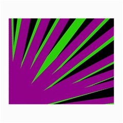 Rays Light Chevron Purple Green Black Small Glasses Cloth (2-side) by Mariart