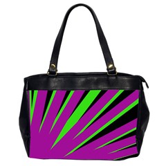 Rays Light Chevron Purple Green Black Office Handbags (2 Sides) 