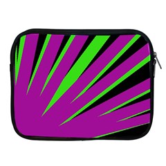 Rays Light Chevron Purple Green Black Apple Ipad 2/3/4 Zipper Cases