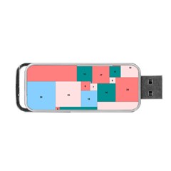 Simple Perfect Squares Squares Order Portable Usb Flash (two Sides) by Mariart