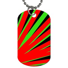 Rays Light Chevron Red Green Black Dog Tag (two Sides)