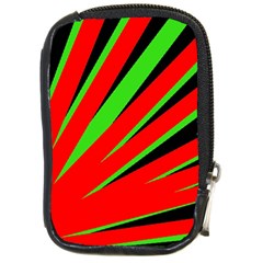 Rays Light Chevron Red Green Black Compact Camera Cases by Mariart