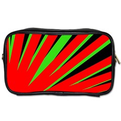 Rays Light Chevron Red Green Black Toiletries Bags by Mariart