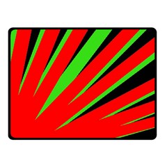 Rays Light Chevron Red Green Black Fleece Blanket (small)