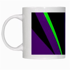 Rays Light Chevron Purple Green Black Line White Mugs