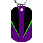 Rays Light Chevron Purple Green Black Line Dog Tag (Two Sides) Front