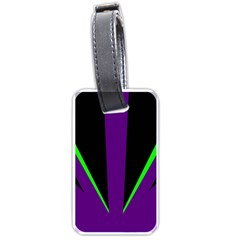 Rays Light Chevron Purple Green Black Line Luggage Tags (one Side)  by Mariart