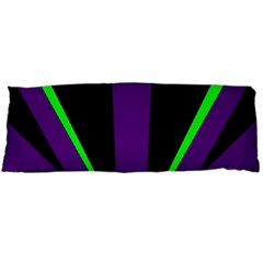 Rays Light Chevron Purple Green Black Line Body Pillow Case (dakimakura)