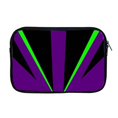 Rays Light Chevron Purple Green Black Line Apple Macbook Pro 17  Zipper Case by Mariart