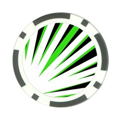 Rays Light Chevron White Green Black Poker Chip Card Guard