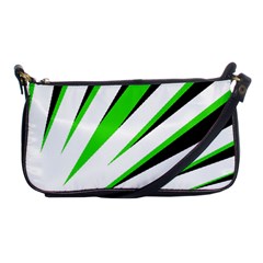 Rays Light Chevron White Green Black Shoulder Clutch Bags by Mariart
