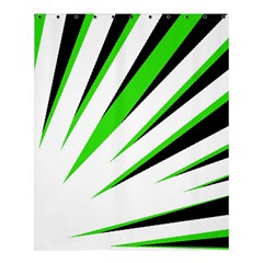 Rays Light Chevron White Green Black Shower Curtain 60  X 72  (medium) 