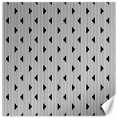 Stripes Line Triangles Vertical Black Canvas 12  X 12  