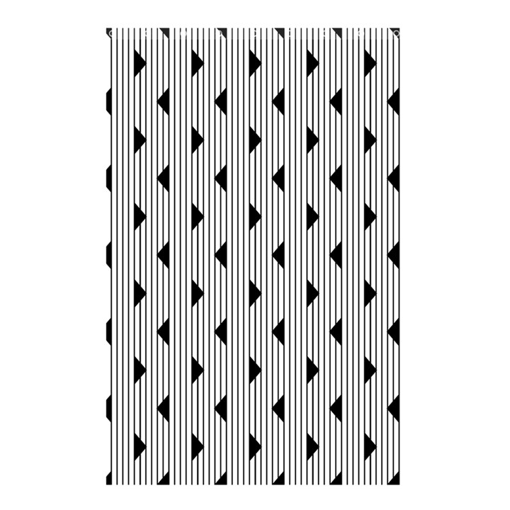 Stripes Line Triangles Vertical Black Shower Curtain 48  x 72  (Small) 