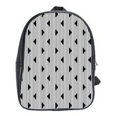 Stripes Line Triangles Vertical Black School Bags (xl) 