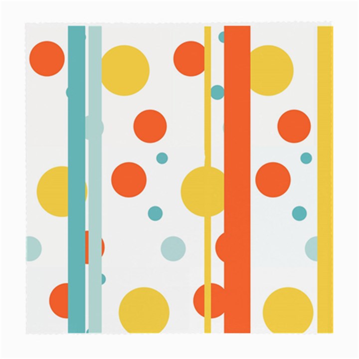 Stripes Dots Line Circle Vertical Yellow Red Blue Polka Medium Glasses Cloth