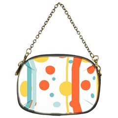 Stripes Dots Line Circle Vertical Yellow Red Blue Polka Chain Purses (one Side) 