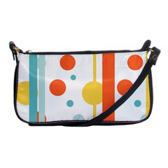 Stripes Dots Line Circle Vertical Yellow Red Blue Polka Shoulder Clutch Bags